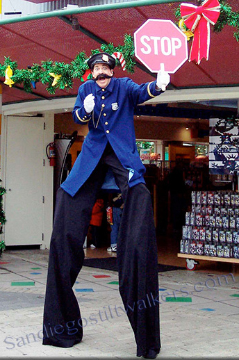 stilt walker legoland