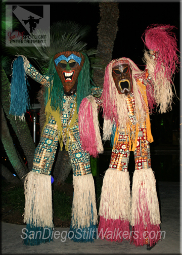 stilt walkers tiki