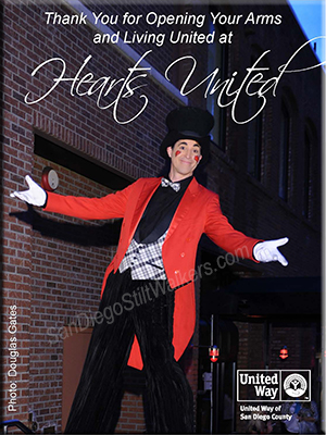 stilt walker united way