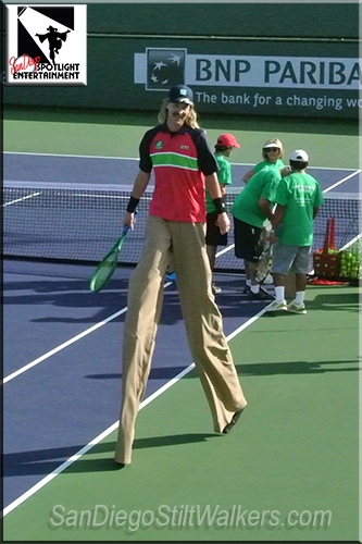 stilt walker tennis